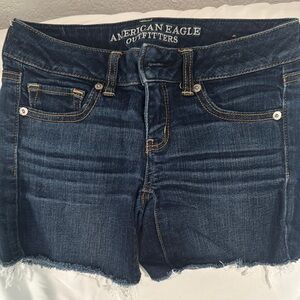 American Eagle Outfitters Dark Blue Denim Shorts